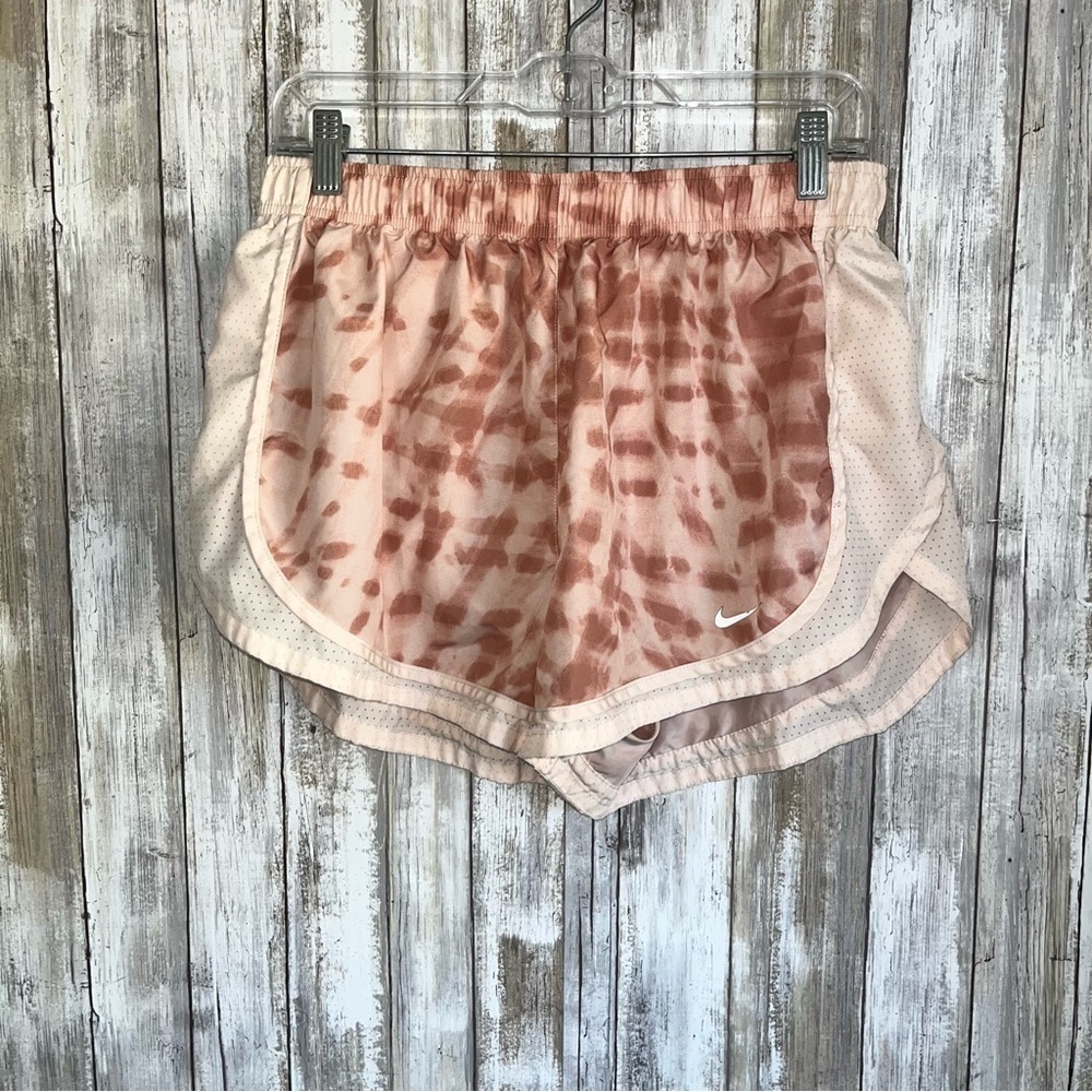 Nike Tempo Dri Fit Printed Spotted Running Orange Athletic Shorts XL - Picture 2 of 6